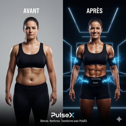 PulseX™ Électrostimulateur EMS 3-en-1 | Abdos + Biceps